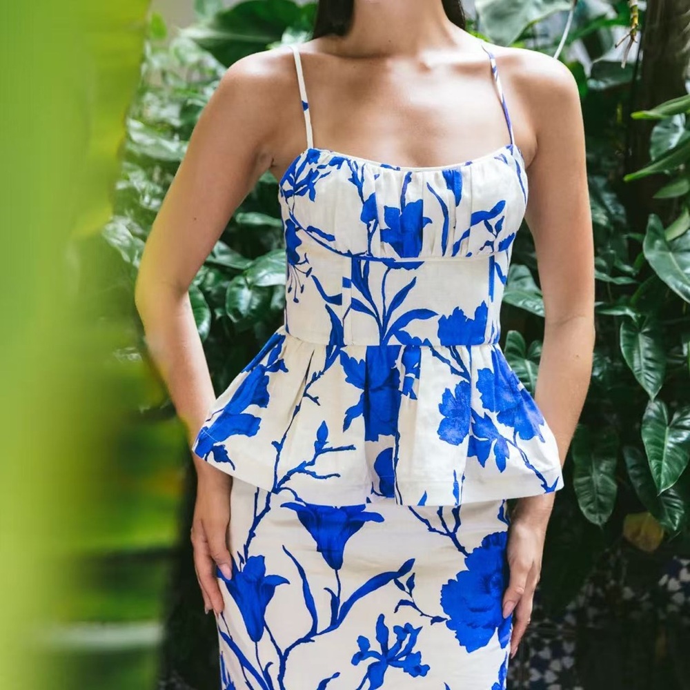 Cara Cara sienna skirt Athena Cobalt NWOT